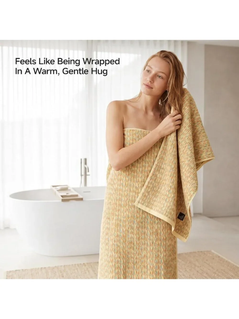 8-Piece Yellow Towel Set - 2 Bath Towels, 2 Hand Towels, 4 Washcloths, Soft